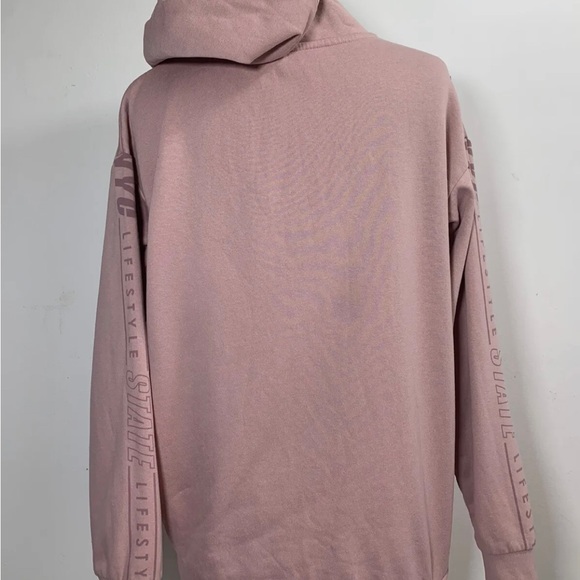 H&M Hoodie Pink NYC Long Sleeves Jumper Hoody Pullover Top Girls Size 12-14yrs - Picture 9 of 13